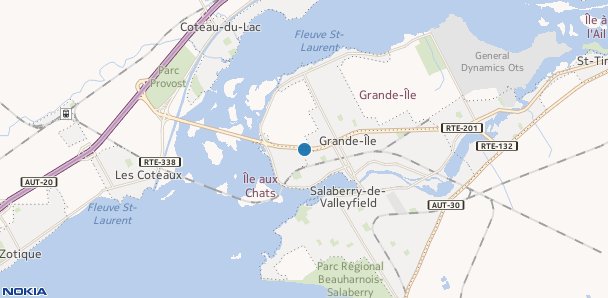 map of Salaberry de Valleyfield